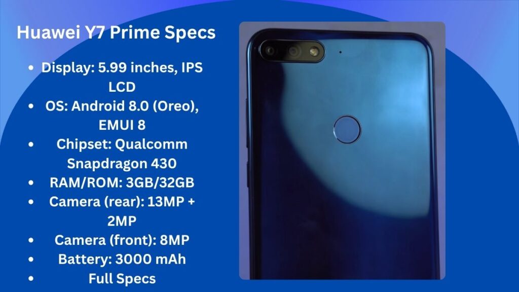 Huawei Y7 Prime Specifcation